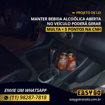 Leia mais sobre o artigo Manter bebida alcoólica aberta no veículo poderá gerar multa