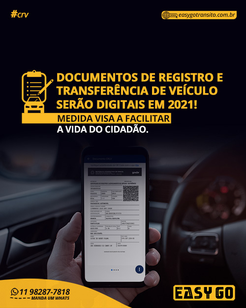 Leia mais sobre o artigo Documentos de registro e transferência de veículo serão digitais em 2021!