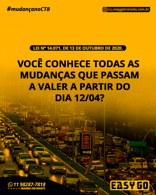 Leia mais sobre o artigo Principais alterações no Código de Trânsito Brasileiro que entram em vigor em 12 de abril de 2021