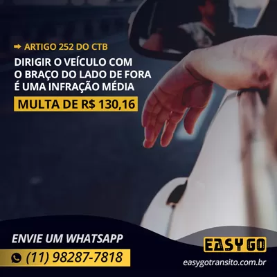 Art 252 multa braco para fora easy go