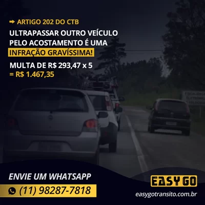 multa acostamento easy go