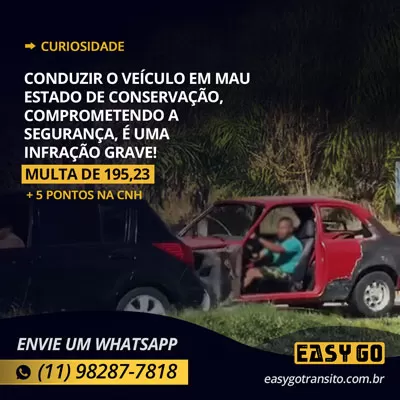 multa carro mau estado de conservacao