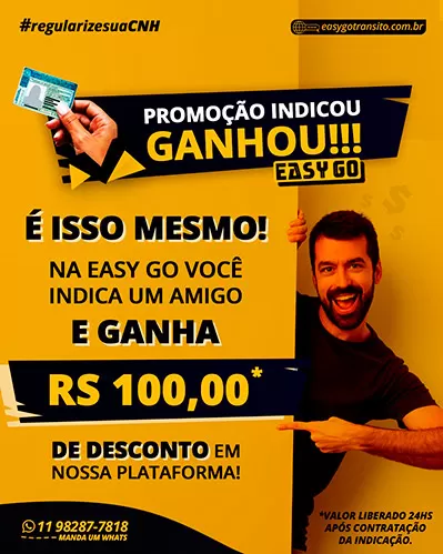 easy go indicou ganhou promocao cnh suspensa