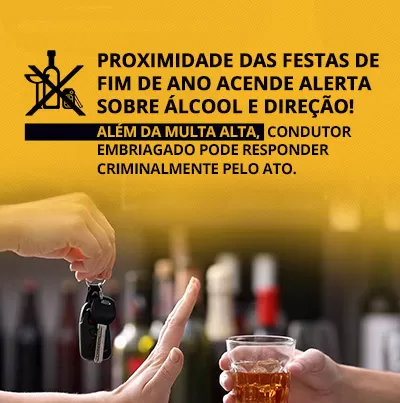 Leia mais sobre o artigo Proximidade das festas de fim de ano acende alerta sobre álcool e direção!