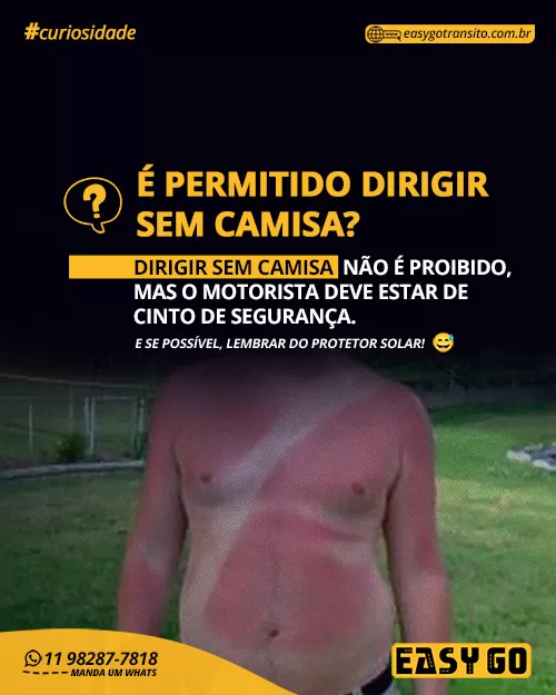 dirigir sem camisa