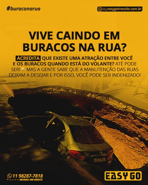 Leia mais sobre o artigo Caiu com o carro em um buraco na rua? Saiba que você pode ser indenizado!