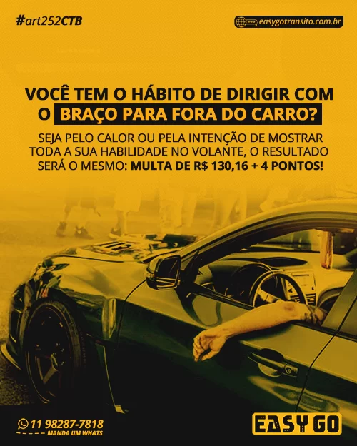 Leia mais sobre o artigo Você tem o hábito de dirigir com o braço para fora do carro?