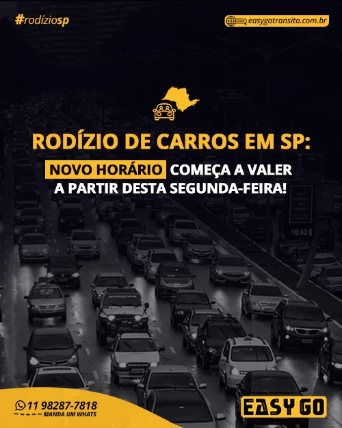 Leia mais sobre o artigo Novo horário começa a valer a partir desta segunda-feira para o rodízio de carros em SP